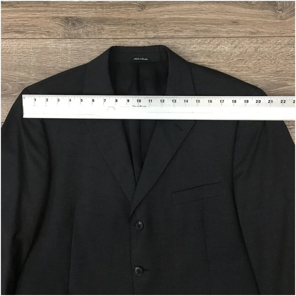 Vintage J Crew Mens Blazer Sport Coat Three Button Casual Jacket 46R‎ Wool Suits